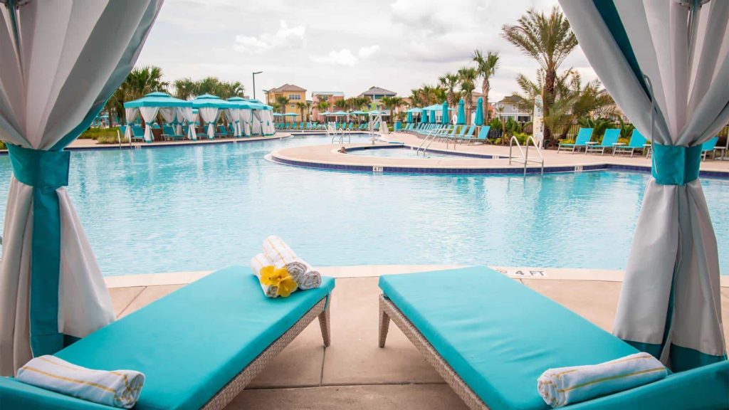 Margaritaville Resort Orlando cabana next to the Fins Up Pool