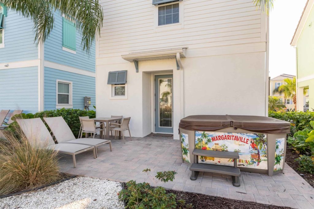 Margaritaville Resort Orlando private cottage patio with cooler