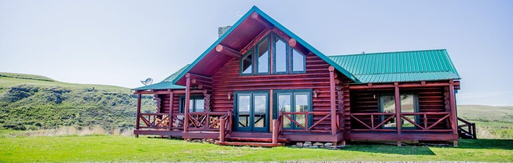 Lazy Doe Ranch cabin exterior.