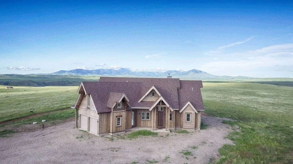 Sky Walker Ranch aerial view at The Ranches at Belt Creek