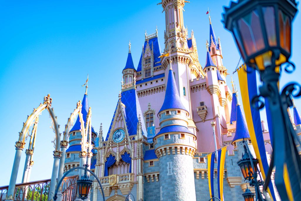 Theme Parks: Cinderella Castle at Walt Disney World.