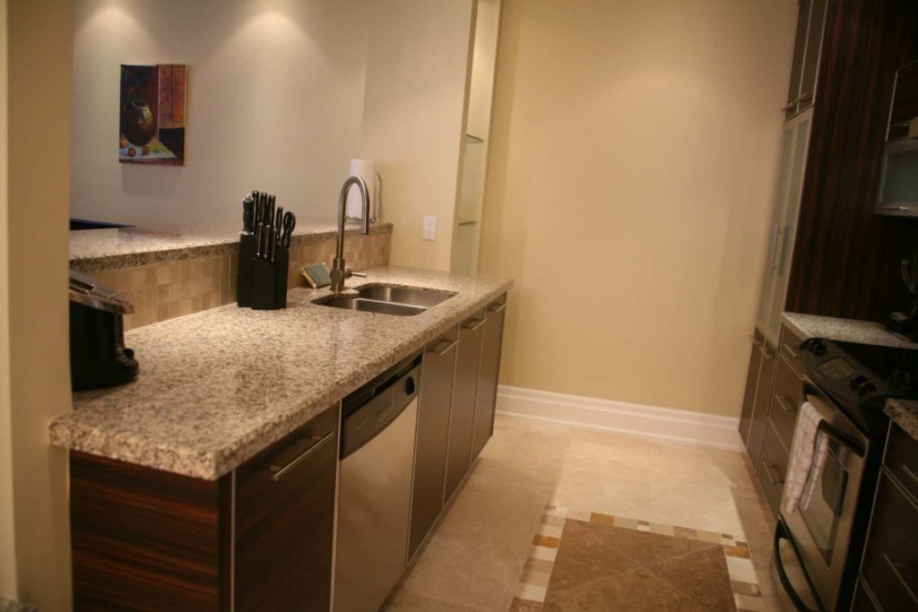 Kitchenette with mini fridge: 1 Bedroom Suite at The Atrium Resort