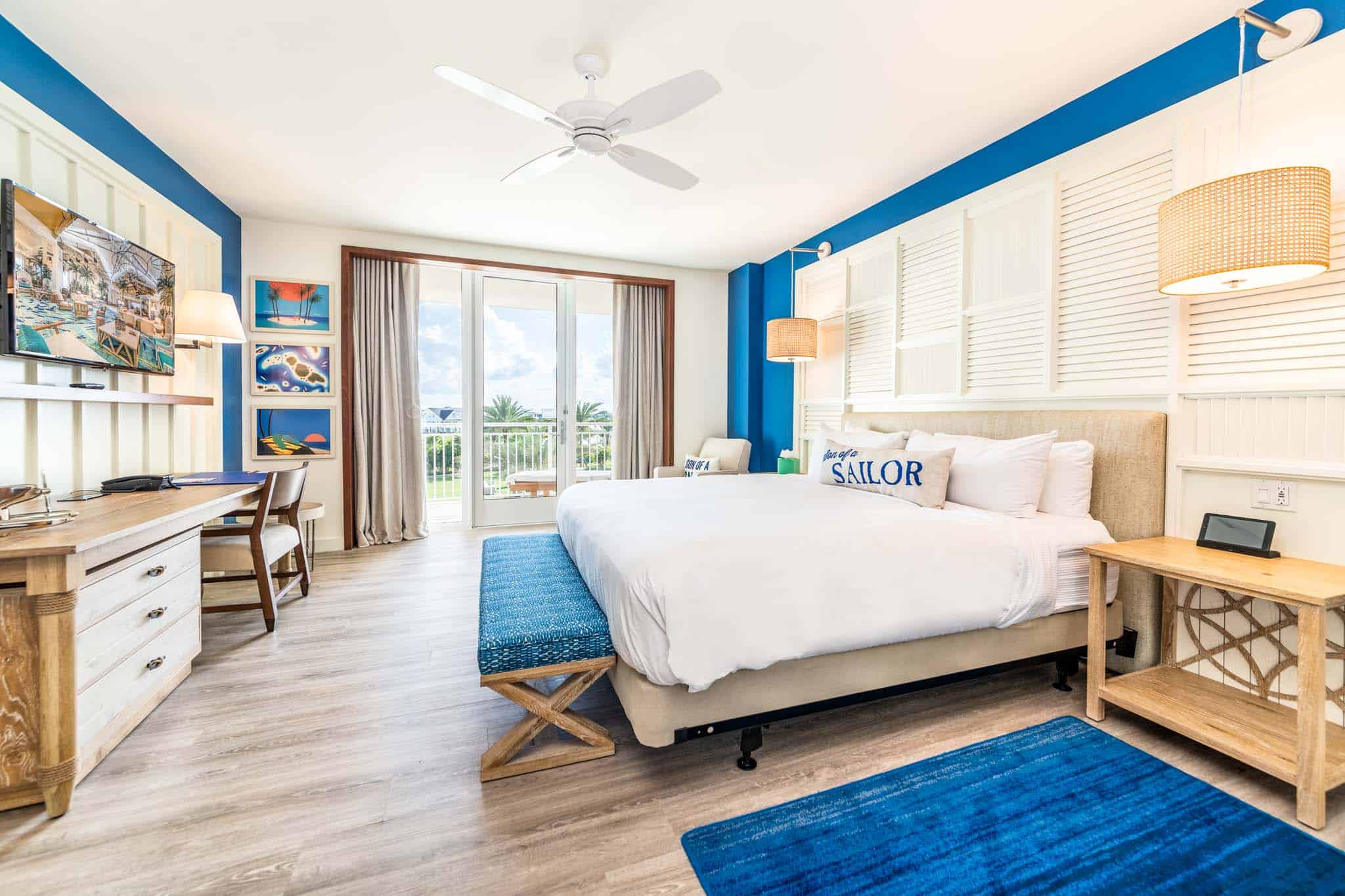 King suite bedroom at Margaritaville Resort Orlando.