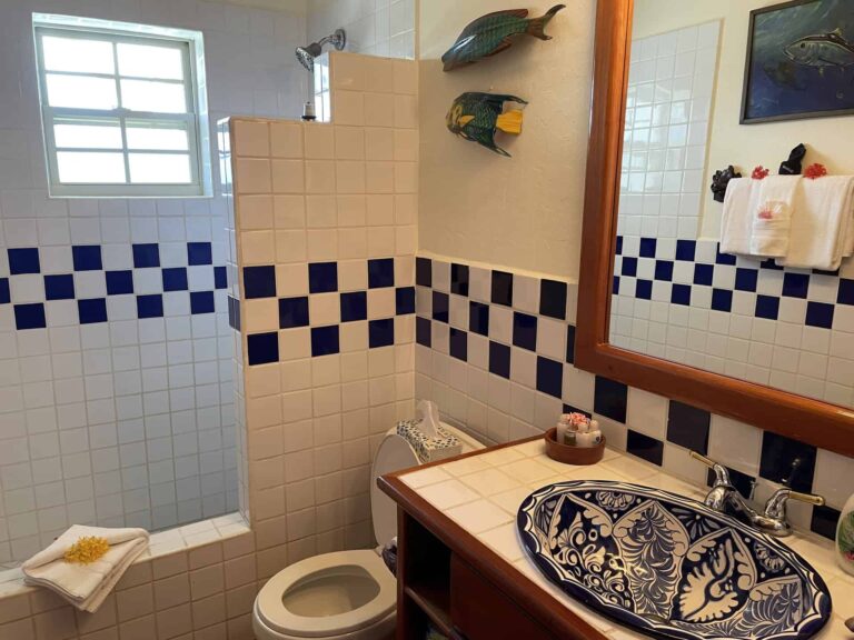 Seafront Vista Villa bathroom with walk-in shower