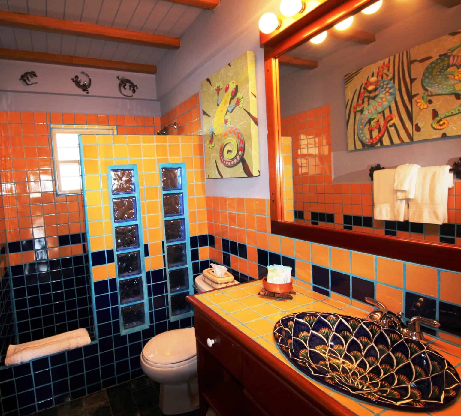 Sea View Vista Villa guest bathroom with walk-in shower