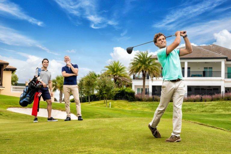 Group Golfing At The Bear’s Den Resort Orlando.