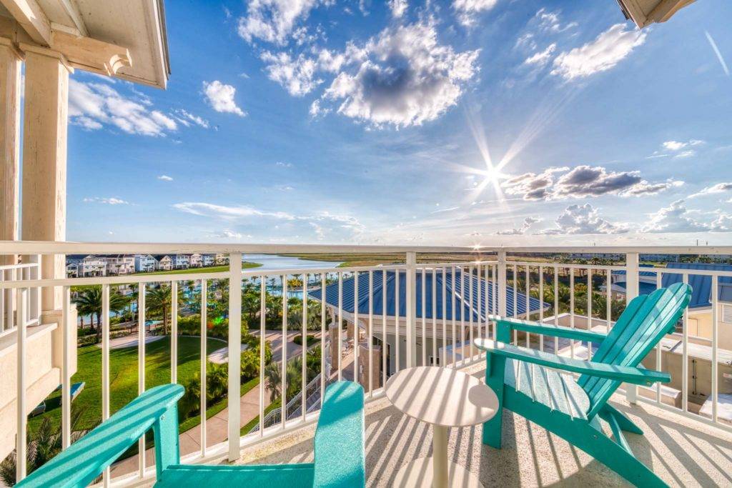 Vista del balcón del hotel Margaritaville Resort Orlando.
