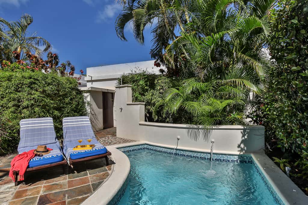 View of private pool at a Cap Cove villa