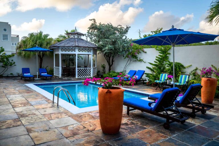 Private pool with covered gazebo: Cap Cove 4 Bedroom Villa