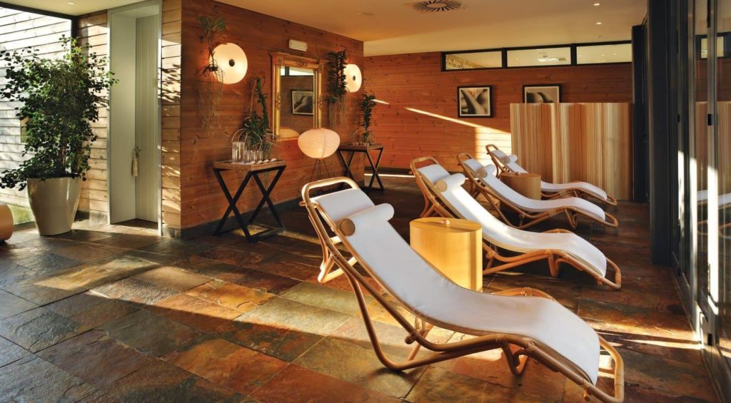 View of relaxation area at Finisterra Spa
