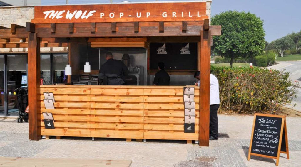 View of the Wolf Pop-Up Grill at Martinhal Sagres