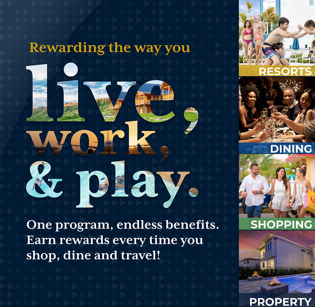 Rewarding the way you live, work, and play. One program, endless benefits.