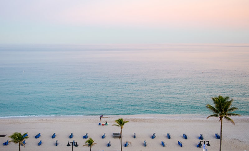Vista aérea de la playa de Fort Lauderdale