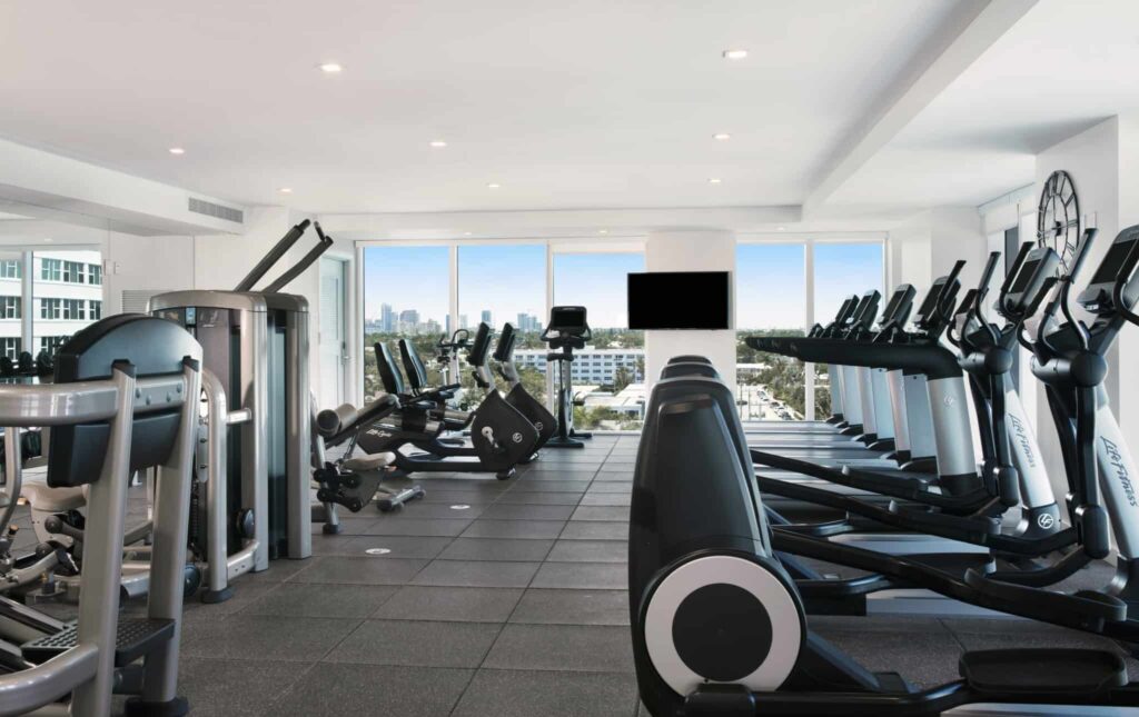 Conrad Fort Lauderdale Beach fitness center with exercise equipment