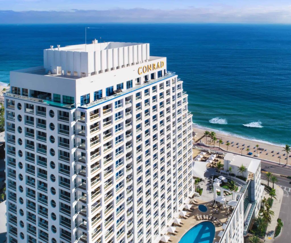 Conrad Fort Lauderdale Beach resort hotel overlooking the ocean