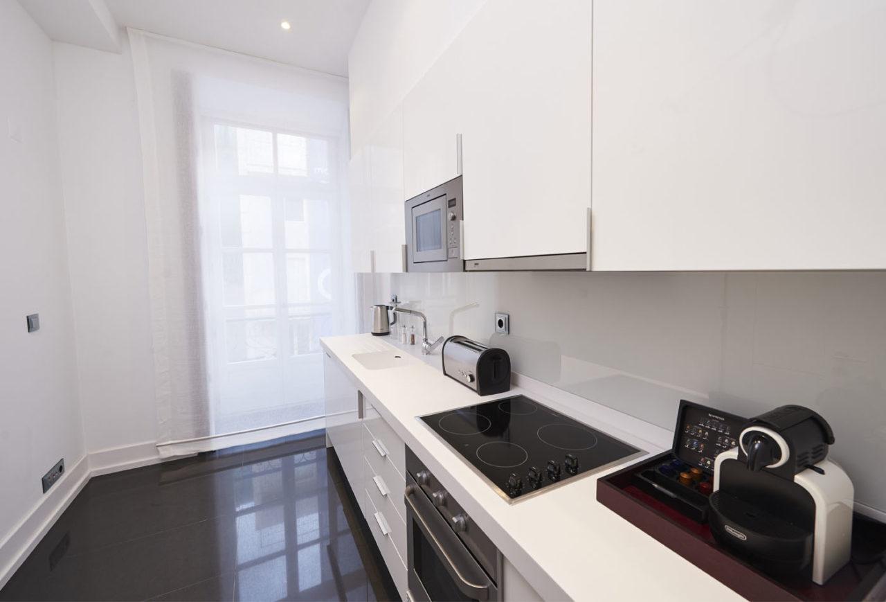 Kitchen in a 2 Bedroom Deluxe apartment at Martinhal Chiado