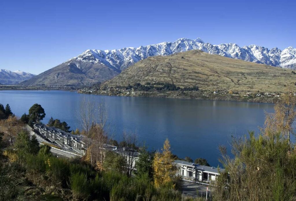 Vista del Hotel Rees, Nueva Zelanda