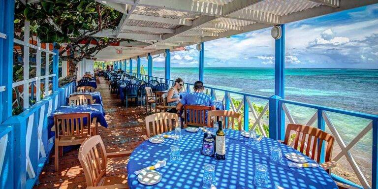 Tukka restaurant balcony in the Cayman Islands