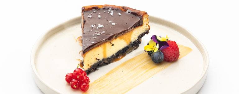Close up of cake slice