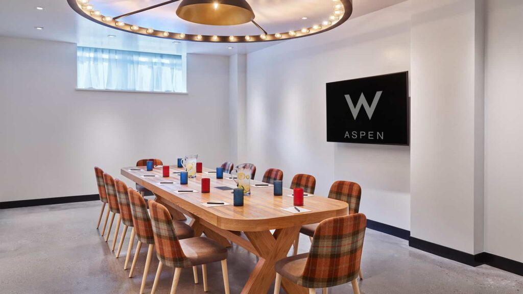 Meeting room at the W Aspen Sky Residences