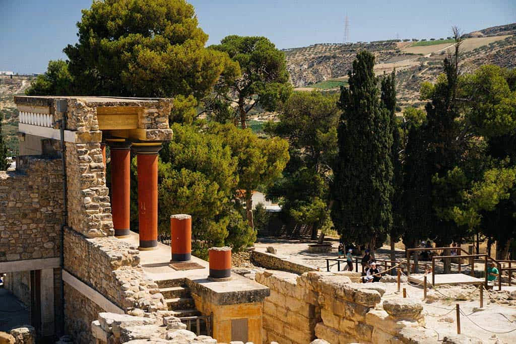 Historische Gebäuderuinen auf Kreta, Griechenland