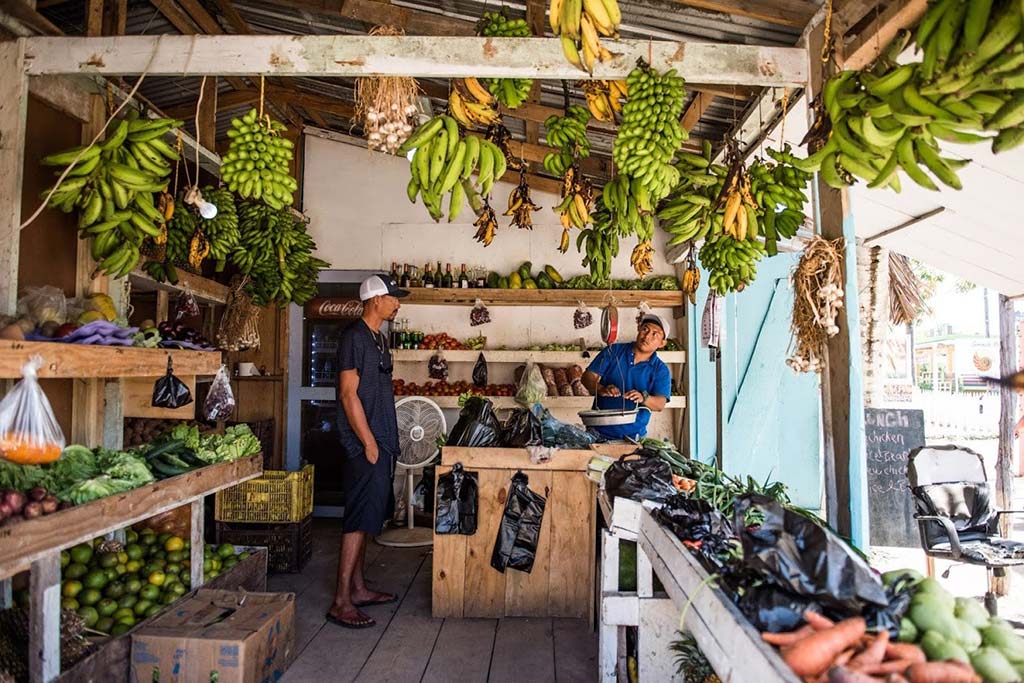 Produce store in Placencia Village