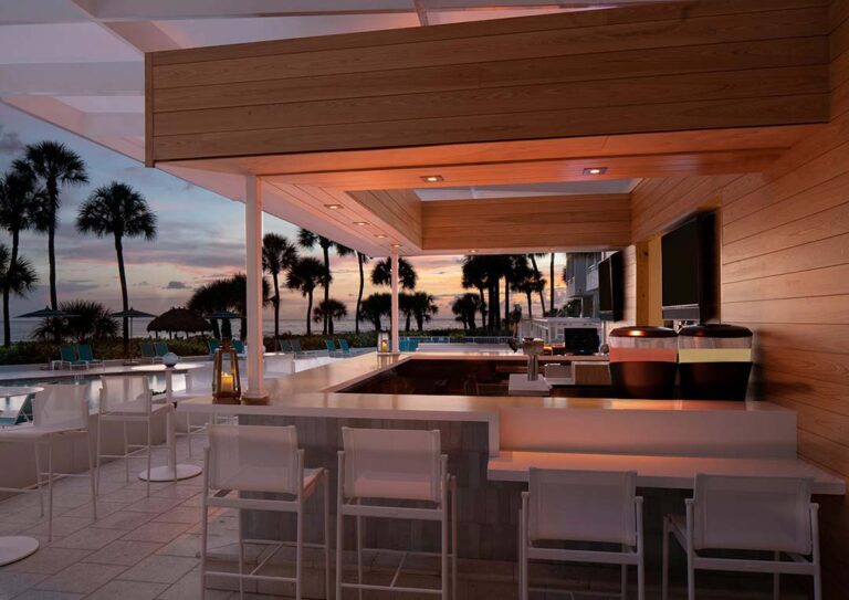 Banyan Poolside Restaurant outdoor seating.
