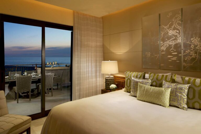 Presidential Suite master bedroom with ocean view balcony access