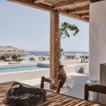 Nomad Mykonos Suite Terrasse mit privatem Pool und wunderschönem Meerblick