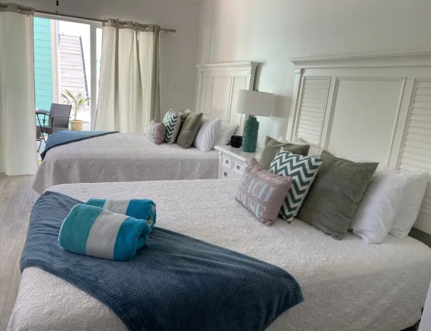 Turtle Nest guest room with two queen beds