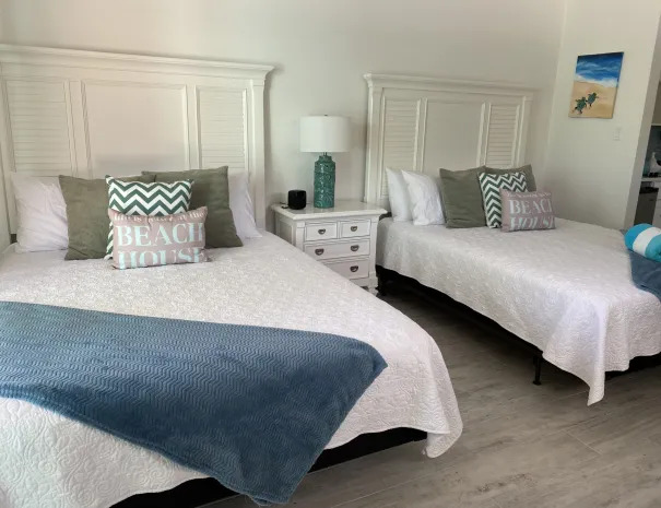 Turtle Nest guest room with two queen beds