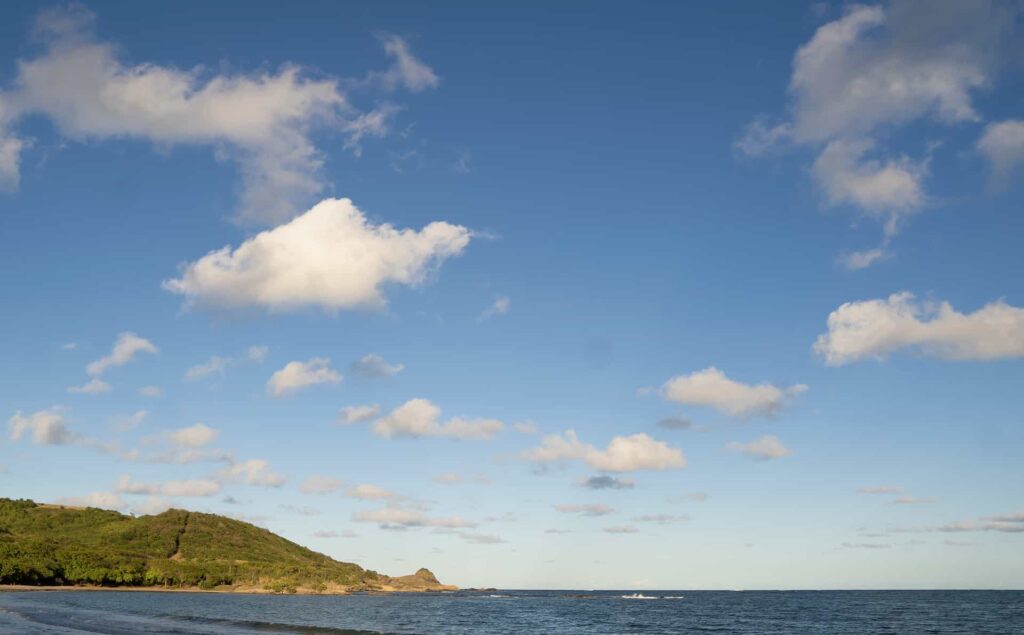 Cap Cove Resort beach overlooking the St. Lucia coastline
