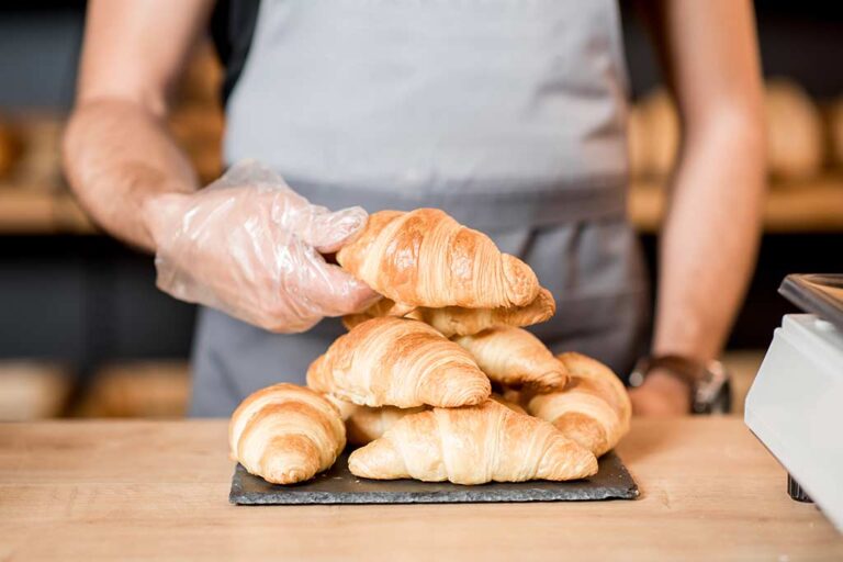 Croissants being served at the Hilton Grand Hotel Biscayne Bay