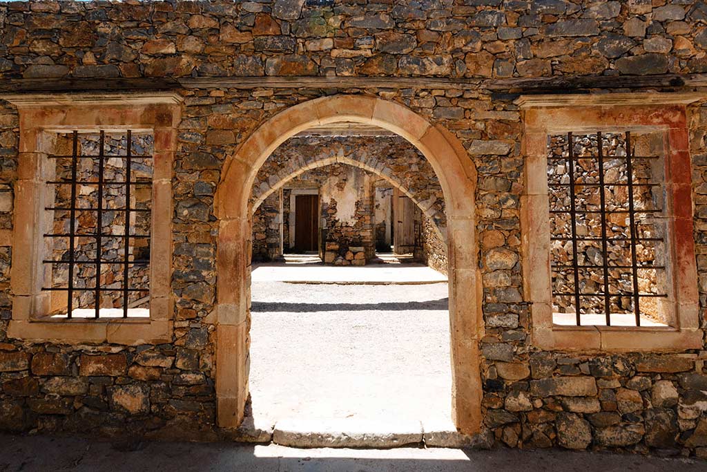 Historisches Gebäude auf der Insel Spinalonga | Kreta, Griechenland