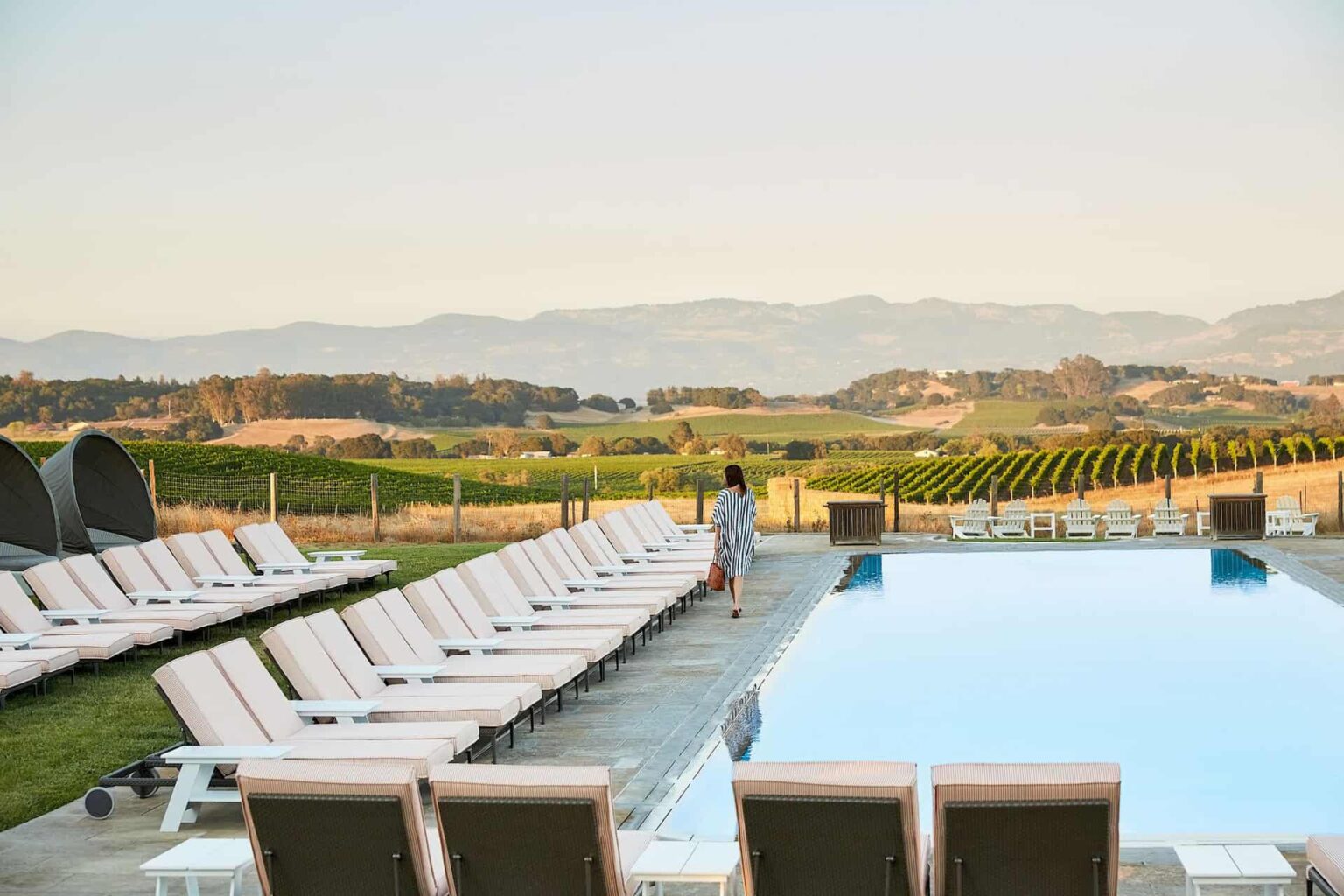 Carneros Resort pool overlooking the Napa Valley
