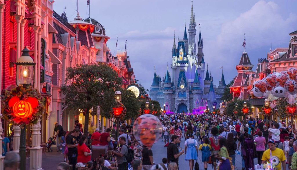 Main Street at the Magic Kingdom during Mickey's Not So Scary Halloween Party