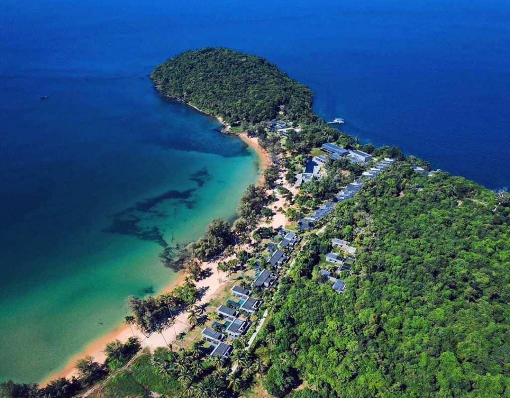 Vista aérea de Koh Russey Villas & Resort