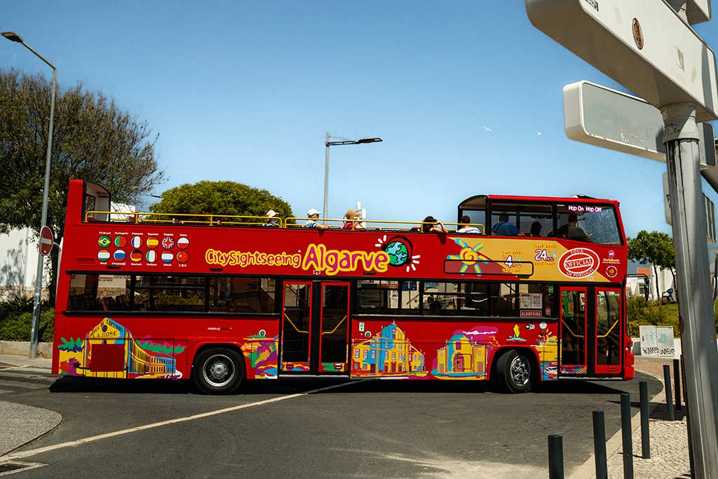 Algarve, Portugal double decker sight-seeing bus