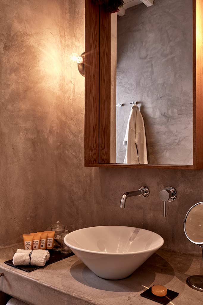 Boheme Mykonos - Superior Sea View Suite bathroom vanity