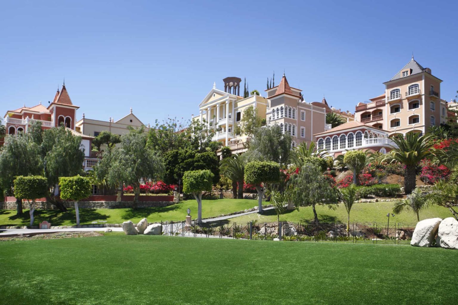 Gran Hotel Bahia del Duque lush gardens and hotel