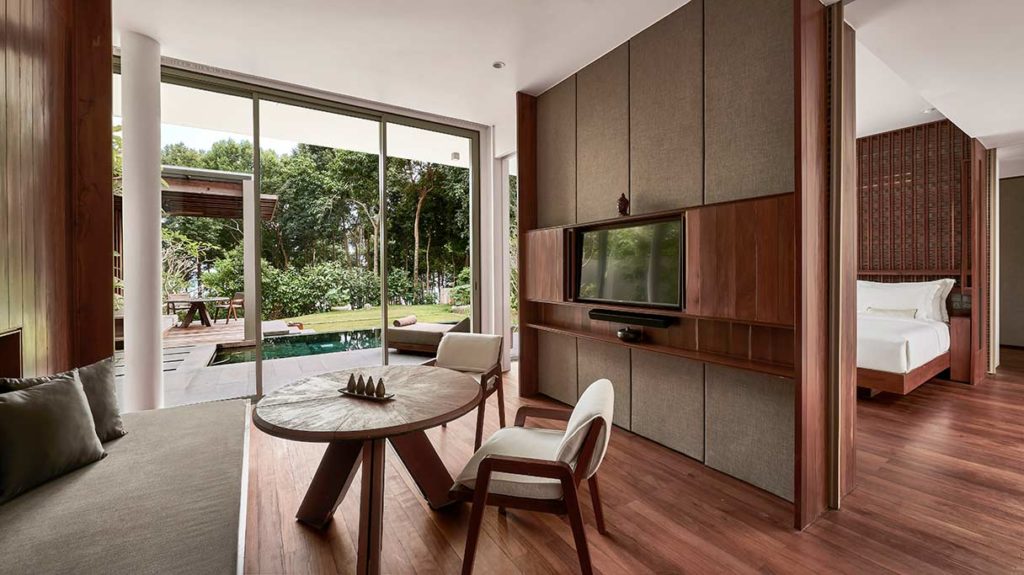 Koh Russey Villas & Resort Villa de 1 habitación con vista doble y sala de estar con vista a la piscina privada
