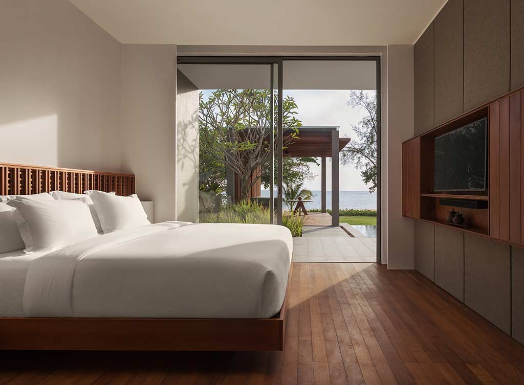 Koh Russey Villas & Resort Villa de 2 habitaciones frente a la playa Habitación con vista a la cabaña privada y al océano
