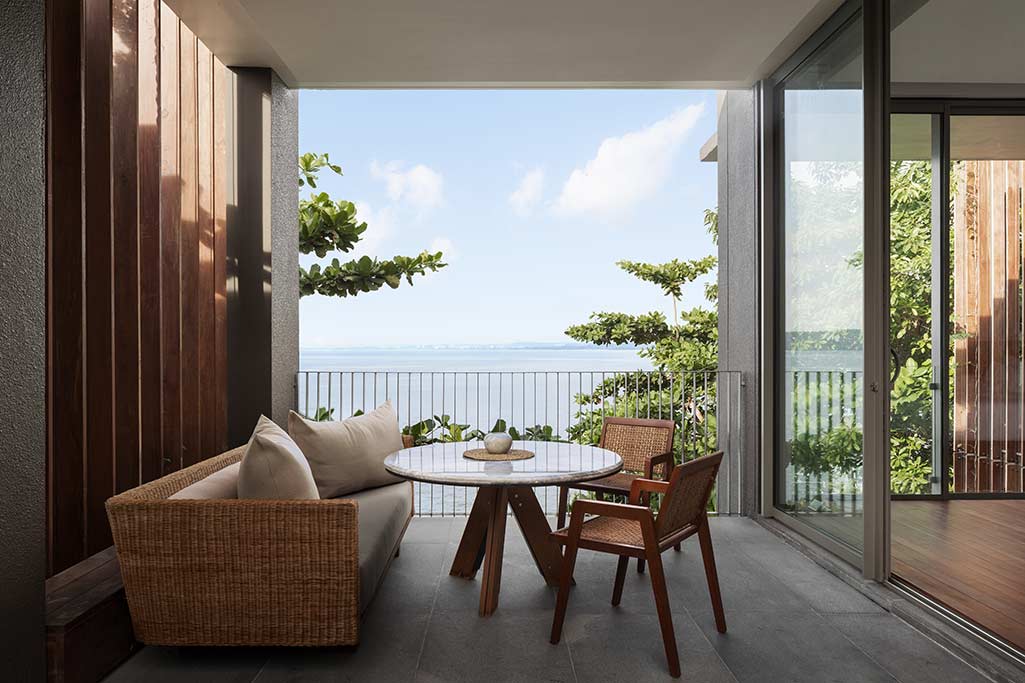 Koh Russey Villas & Resort - Terraza al aire libre Ocean View Pavilion con vista al océano