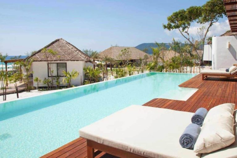 Terrace and pool of the private Two Bedroom Villa at the Royal Sands Koh Rong