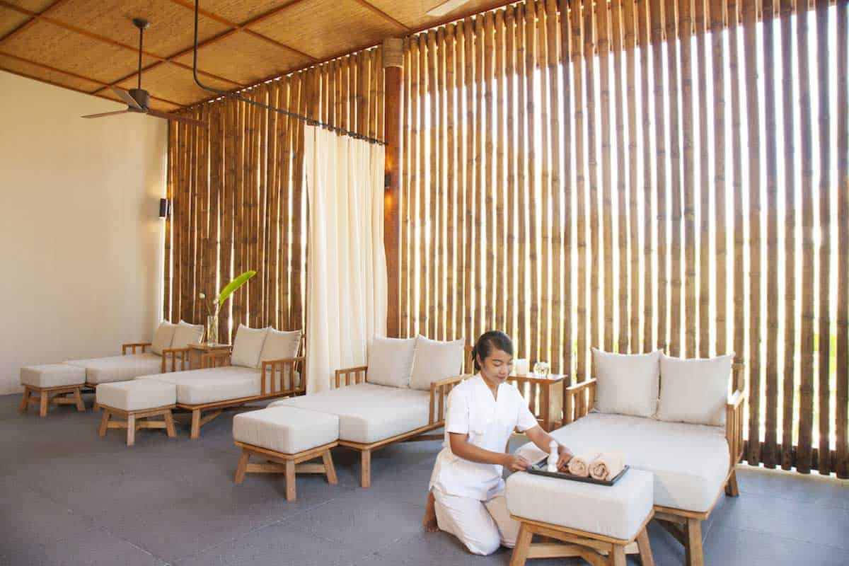 Lounge area of the spa at the Royal Sands Koh Rong