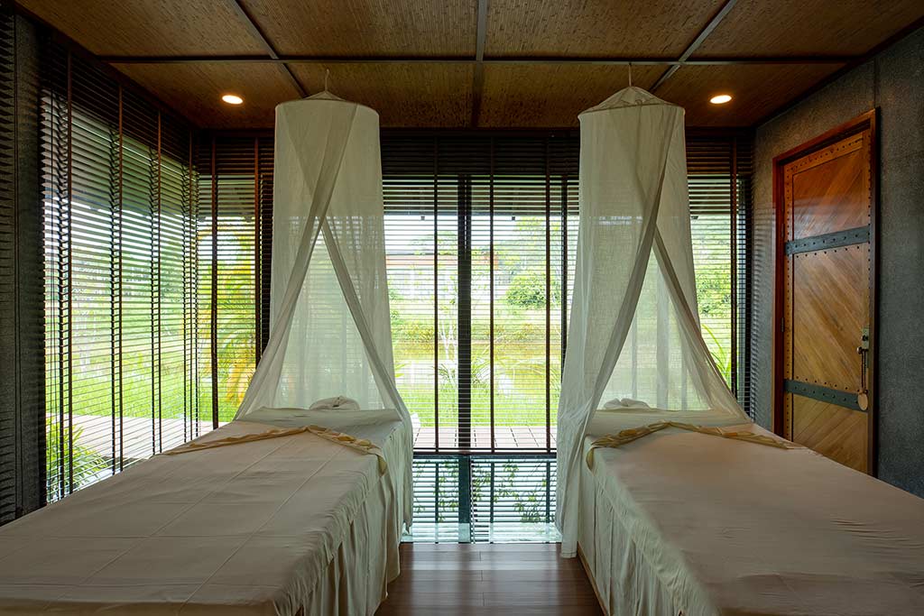 Camillas de masaje en el spa del Royal Sands Koh Rong