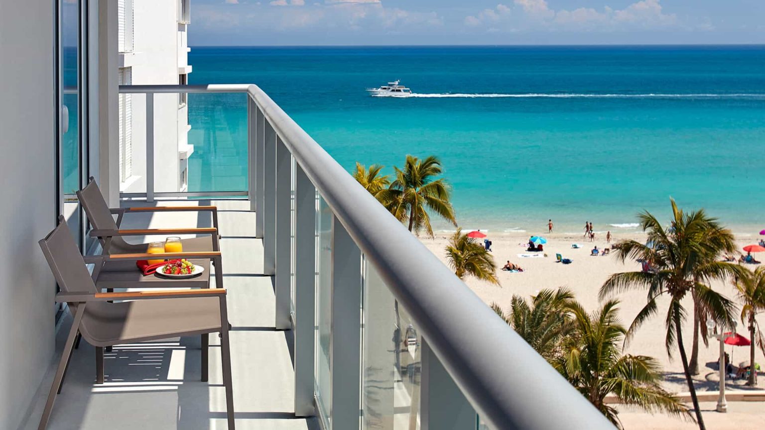 Costa Hollywood Beach Resort suite balcony overlooking the beach