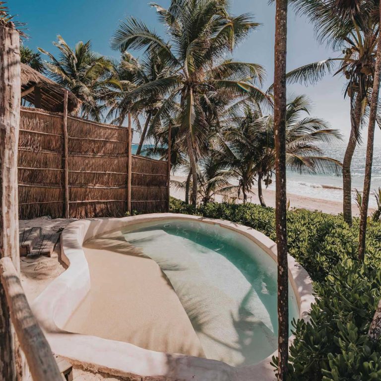 Casa Arena - piscina privada al aire libre con vista al mar en el Proyecto Papaya Playa