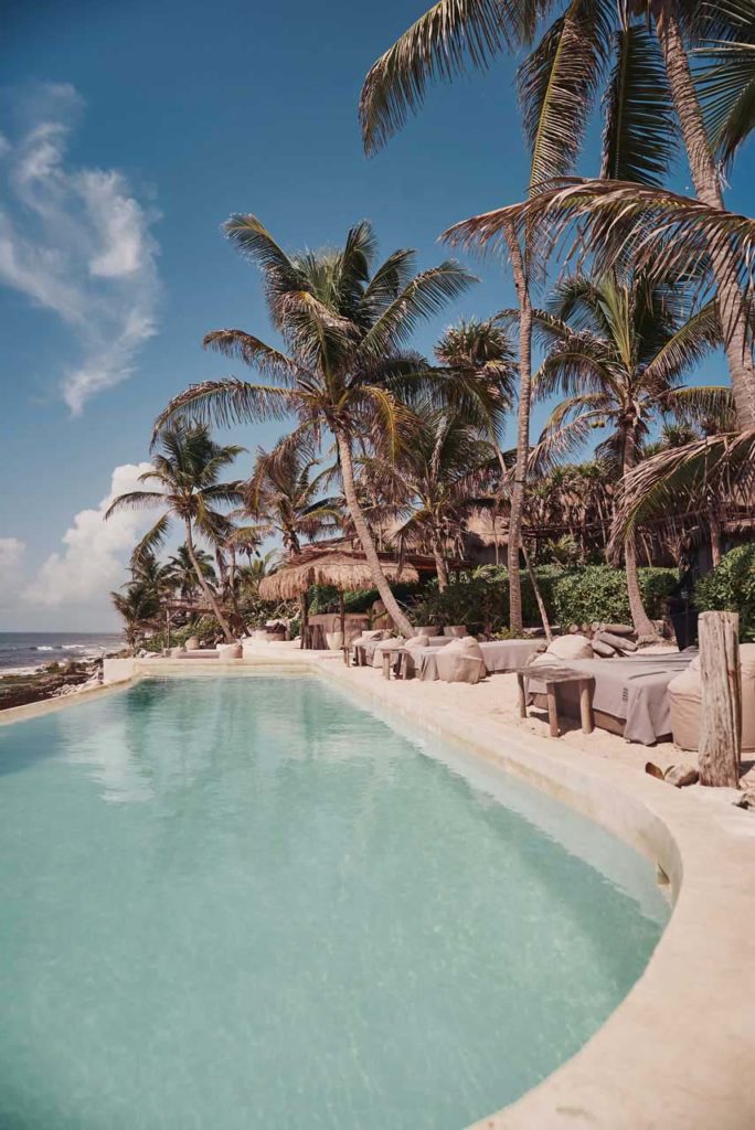 Infinity pool at the Playa Solar Beach Club | Papaya Playa Project