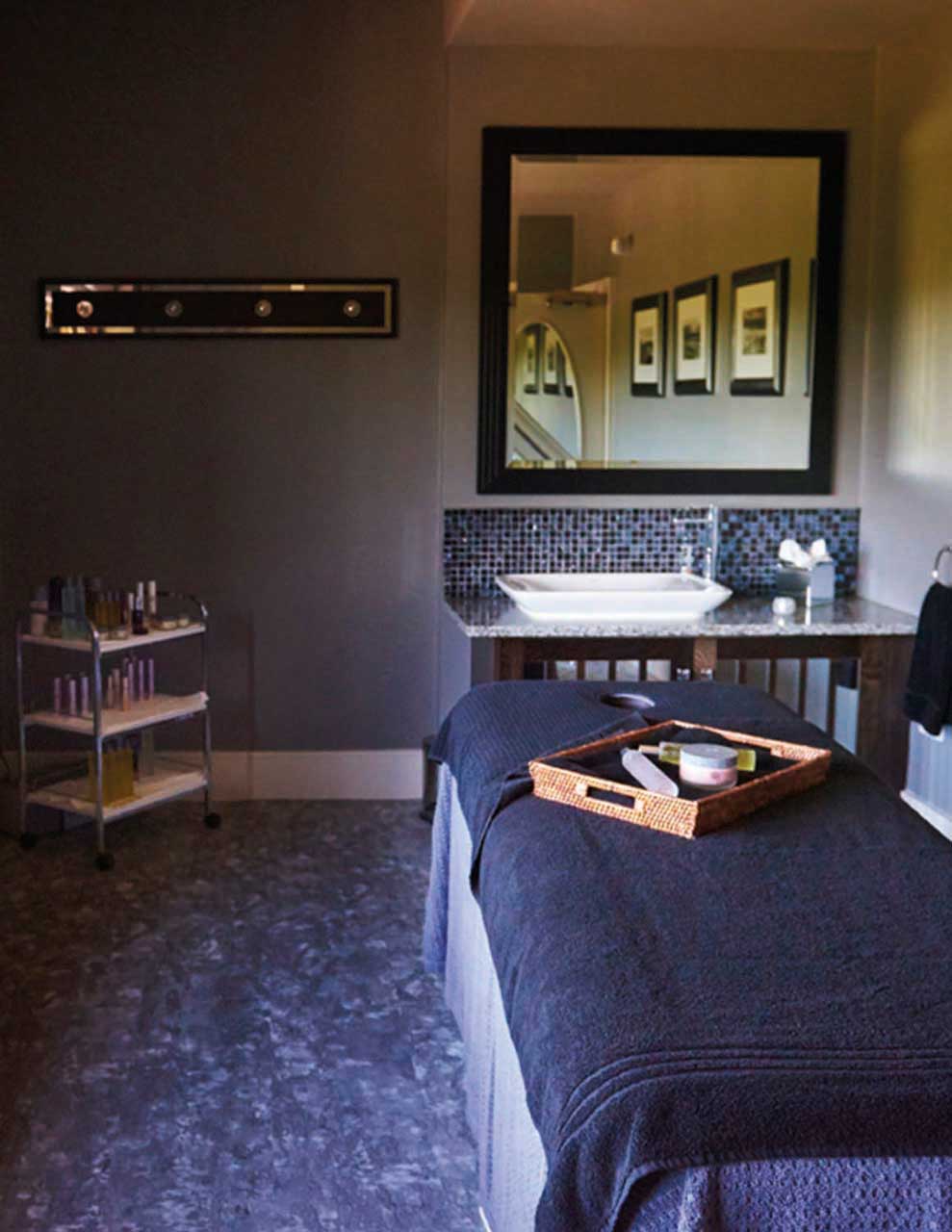Massage treatment room at the Bovey Castle Spa